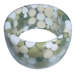 B2521 - RESIN BRACELET BANGLE 5.0 CM "PETIT BALLS"