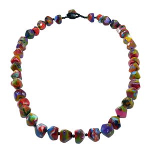 N0075 - RESIN NECKLACE SMALL STONES "CAMILLE" 70CM